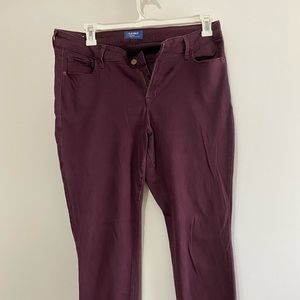 Old Navy Burgundy Rockstar Jeans